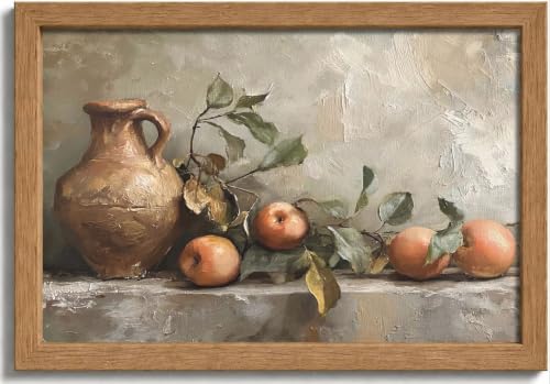 Wood Framed Vintage Kitchen Wall Art