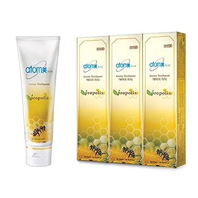 Atomy Toothpaste Propolis Anti-plaque Whitening Dental Oral Care Net Weight 7.05 Oz 200g 3 Tubes
