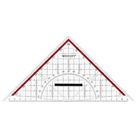 Westcott 22 cm Transparent Set Square Cover