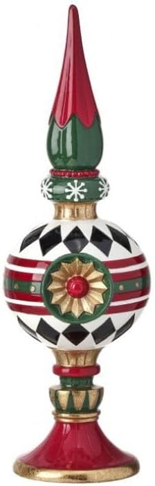 Regency International Resin Patterned Finial, 18-Inch, Multicolor