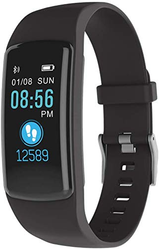 Unisex Fitness Tracker Waterproof Smart Bracelet USB Rechargeable Activity Tracker Watch & Heart Rate Monitor Step Calorie Counter Pedometer Call Notification Message Reminder