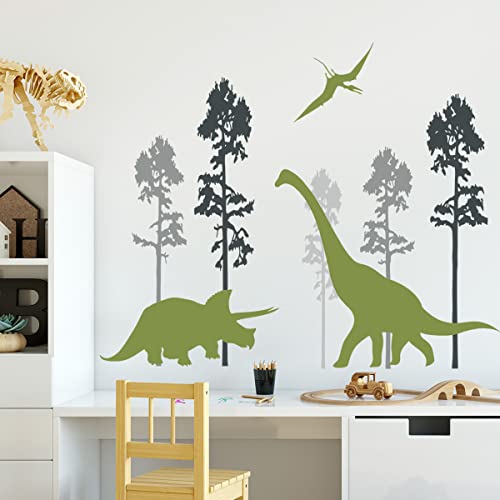 Vinilos Decorativos Dinosaurio Verde 2 Hojas 30x90 cm miniatura 6