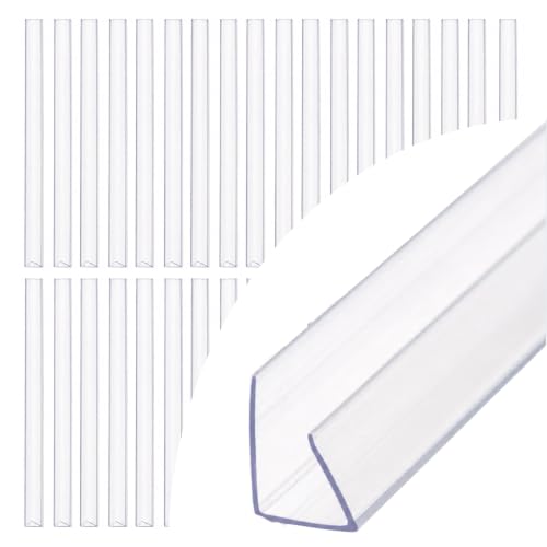 Image of 6mm Polycarbonate U Cap 4ft Clear U Channel - End Cap for Twin Wall Polycarbonate Sheets, UV Resistant Edge Protector for Greenhouse Panels & Roofing, Pack of 50