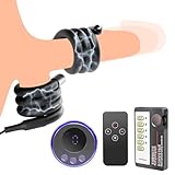 NAIXBTY SM Elektro Shock Silikon Penisring Hodenring Willkürlich Beugen Elektrische Stimulator Massager Penis Erektion Enhancer Verzögerung Ring Sex Spielzeug für Männer (Grundlage Controller)
