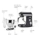 Karaca Mastermaid Chef Pro Double Armed Küche Koch 1500W Space Gray, Glänzend Cream, 1500W, 5 L Mixer, Food Processor, Geschwindigkeitseinstellung, Knethaken, Verquirlen, Kneten und Mischen