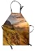 ABAKUHAUS Escocia Delantal de Cocina, Quiraing elevada Famoso, No Destiñen Altura Ajustable Lavable Estampa Digital Nítida, Multicolor