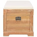 vidaXL Aufbewahrungstruhe mit Auflage Stauraum Aufbewahrungsbox Truhe Truhenbank Sitztruhe Sitzbank Sitzhocker Flurbank Bank 80x40x40 cm MDF - 6