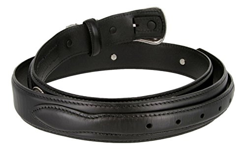 Silver Star Men's Oil Tanned Leather Ranger Belt With Engraved Sterling Silver Buckle4