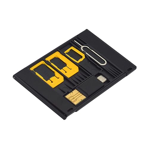 DIYEAH Sim Card Adapter Kit Nano to Micro Sim with Otg Reader for Mobile Phones 5pcs Tool Set Suitable for Smartphone and Maintenance Random Color