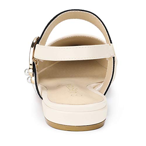 Allegra K Women's Pointed Toe Slingback Flat Mules4