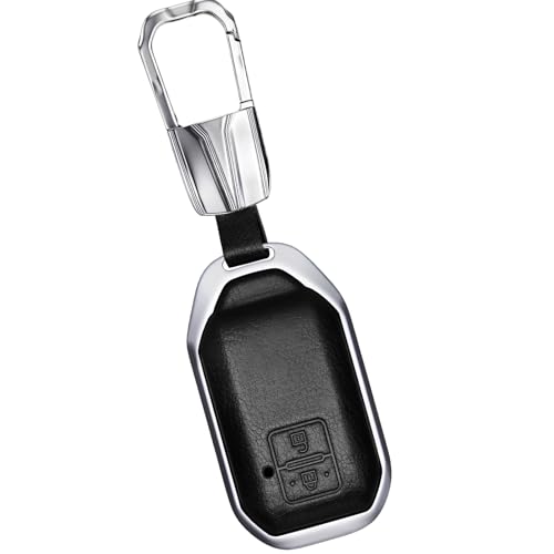 Image of Bicolor Metal Key Cover Compatible for Suzuki Baleno, Grand Vitara, XL6, Swift, Brezza, Celerio, Ignis, Ertiga, Hyryder 2 Button Key Protective Shell(Black)