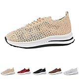 Plateau Sneaker Damen Walkingschuhe Damen Orthopädische Schuhe Atmungsaktiv Gelochten Vermascht Ergonomische Weite K Freizeitschuhe Sommer Leicht Diabetiker Hausschuhe