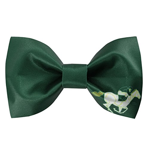 Image of GUUNIEE Men's Satin Silk Racehorse Bow Ties Pre-tied Solid Horse Racing Bowtie