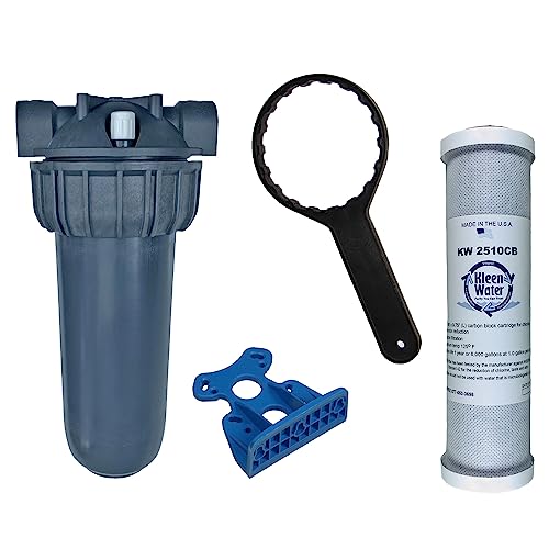 KleenWater Premier Hot Water Shower Filter - Prevents Hard Water Mineral Damage - Prevents Scale and Stops Corrosion