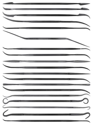 PFERD 345696 Riffler bestanden, Riffler Rasps, precisiebestanden, Riffler 954p - 996p, Zwitserse snede 2, 150 mm x 2,2 mm, 12 stuks