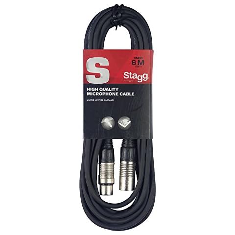 Cable de micrófono a mezclador Stagg SMC6 XLR (m) -XLR (f) de 6 metros Cover