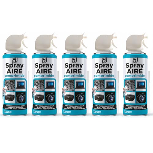 Lot de 5 sprays à air comprimé Eminent 400 ml UPRIGHT pour nettoyage de claviers, orderières, chambres et autres appareils électroniques