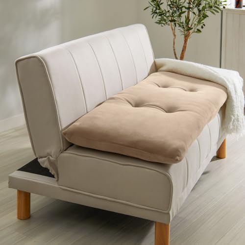 ベルーナ(BELLUNA) ソファパッド 長座布団 3人掛け 2人掛け お昼寝マット ごろ寝マット 150 100 厚め もちもち ふわふわ 抗菌防臭 座布団 フロアクッション とろける シートクッション マイクロ素材 快適 オールシーズン (556317