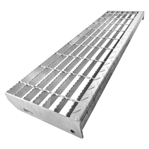PYGHWNXH Galvanized Steel Stair Treads, 36*10in Bolt-On Stair Grating 2pcs