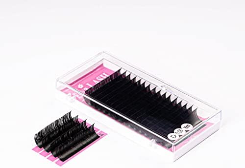 Eva LASH 16 Lines Volume Eyelash Extensions, Individual Pack, C/CC/D/DD Curl, 8-25mm Length, 0.05/0.07 Thickness, Self Application Fake Eyelashes, Mixed Length Pack for Professional Uses