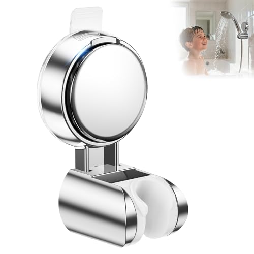 JOTPE Shower Head Holder Suction Rotatable and Adjustable Shower Head Holder Bathroom Suction Cup Shower Head Holder No Drilling Shower Head Bracket Removable Wall Mounted Suction Bracket