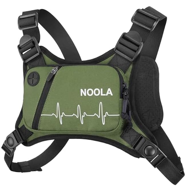 NOOLA Running Chest Pack, Running Vest for Men with Reflective Back, Sport Chest Bag for Runners, Cycling, Biking, EDC Pouch