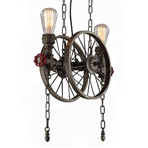 Suspension vintage en fer forgé de haute qualité Lustre industriel robuste avec hauteur réglable