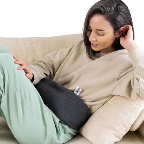 Ribcap Hot and Cold Water Wraps for Pain Relief | Dark Grey | Hot Water Bottle with Cover | Extensive Coverage | Hands Free Strap | Leak Proof