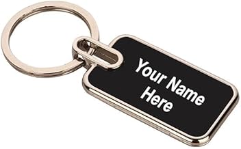 Nivaraprint Personalized Stainless Steel Keychain with Custom Name Engraving, Trendy Design