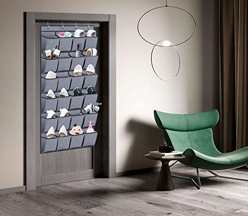 homyfort Organizer über der Tür für Schuhe, schuh regal Ordnungssysteme Schuhaufbewahrung, hängender Schuh-Halter, mit 24 Taschen… – Ansicht 3