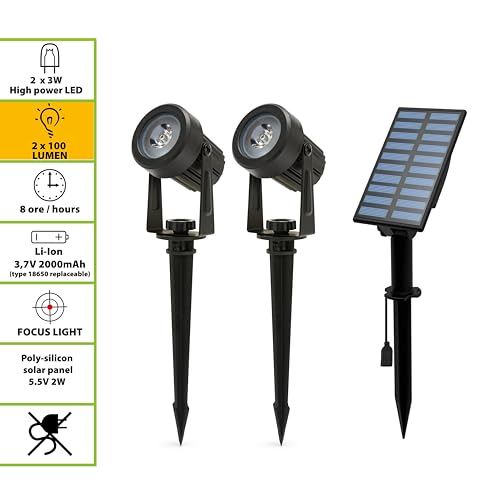 Projecteurs LED d'extérieur pour illuminer pots et plantes