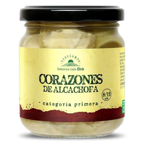 DIA VEGECAMPO corazones de alcachofas 8/12 frasco 115 gr
