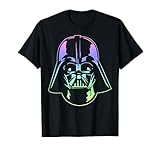 Star Wars Darth Vader Head Neon Gradient Graphic T-Shirt T-Shirt