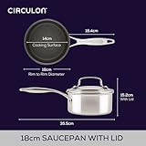 Circulon Scratch Defense Stainless Steel Saucepan with Extreme Non Stick: 16cm Saucepan with Lid, Induction & All Hob Suitable - Image 2