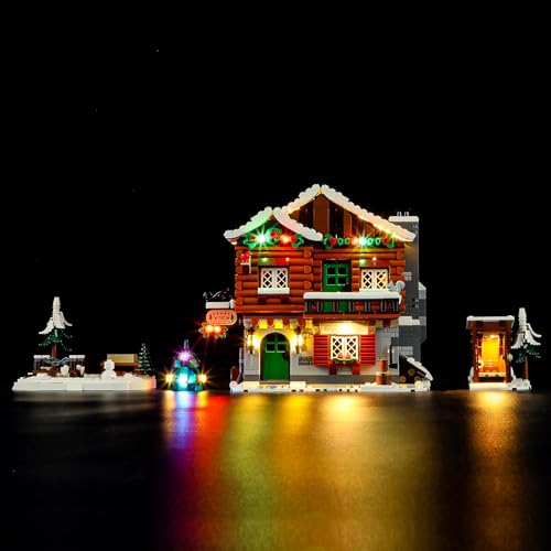 YEABRICKS LED Light for Lego-10325 Icons Alpine Lodge Building Blocks Model (Lego Set NOT Included), Ice, 17 cm x 12 cm x 5 cm