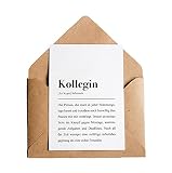 Kollegin: Karte mit Umschlag – Kollegin Definition