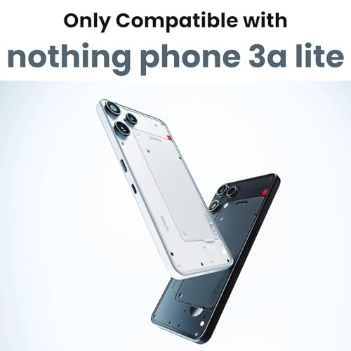Image of RIGGEAR Shockproof Sleek Hybrid Armor Upgraded C-Shaped Magnetic Back Cover Case Compatible with MagSafe Accessories for Nothing Phone 3a Lite 5G (Smoke Black Matte PC + Black TPU Bumper)