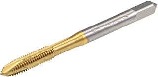 uxcell Spiral Point Plug Threading Tap M5 x 0.8 Thread, Ground Threads H2 3 Flutes, High Speed Steel HSS 6542, Titanium Coated, Metric Screw Taps Tapping Bit for Thread Repair