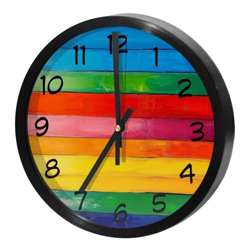 Horloge murale à rayures horizontales haut de gamme pour salon - 5