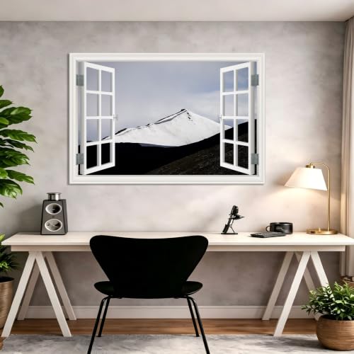 Cuadro lienzo con efecto ventana realista de 20x30cm para salón 4