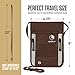 VENTURE 4TH Neck Wallet for Women & Men – RFID Blocking Passport Holder for Travel, Hidden Neck Pouch with 6 Compartments, Slim Lightweight Travel Organizer with Adjustable Strap (Brown)