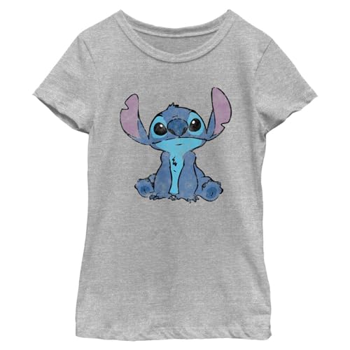 Disney Simply Lilo and Stitch Shirt for Girls, Solid Crew Tee