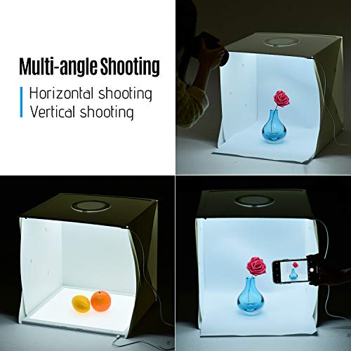 Tragbares Schießzelt 40 cm Photo Studio tragbar LightBox Photo Studio mit Hintergrund 6 Stück – Bild 5