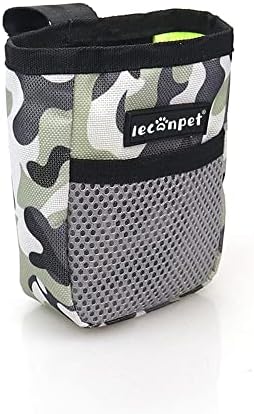 leconpet Dog Treat Pouch Portable Treat Pouch for Dog Training Easily Carries Perfect Food Snack Storage Holder for Puppy Training and Walking (Camo)