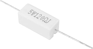 10 Uds Resistencia de Cemento de cerámica 5W Resistencia de Cemento Aislado Blanco for Placa de Circuito Prid (Size : 120R)