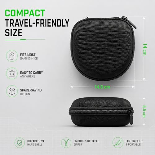 Image of Street27 Portable Multi Purpose Protective Hard Travel Carrying Case Storage Bag for Mouse - Black