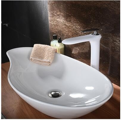 Robinet de lavabo cascade noir anti-traces mitigeur laiton chaud froid