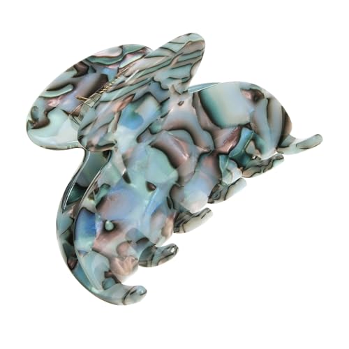 Small Blue Hair Clip for Women, France Luxe Sm Couture Claw Clip, South Sea Faux Shell, Strong Grip, Lightweight Comfort, Damage-Free French Design, Ideal for Half-Up Style