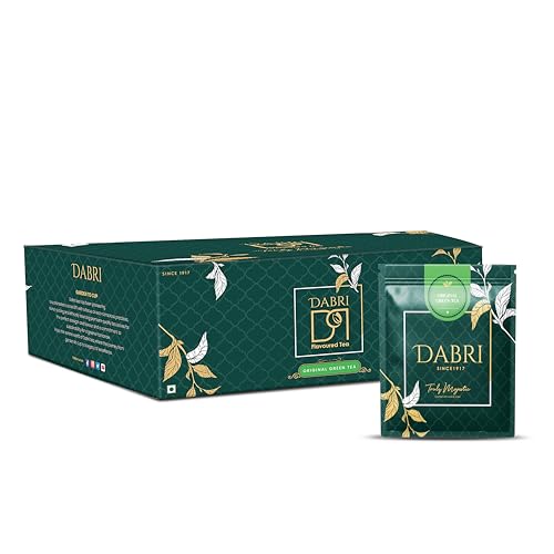 Image of Dabri Detox Green Tea Double Chamber 100 Dip Tea Bags | Fresh Natural flavoured green tea for good health | Rich with Anti-Oxidants | Immunity Booster, Improves Metabolism & Used to Reduces Waist