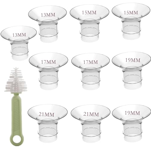 Image of bilblo 10pcs Flange Sizing Kit13/15/17/19/21mm,Compatible with Medela/TSRETE/momcozy,BPA Free Silicone Insert for Wearable Breast Pump Shield/Flange Insert，Milk Collector 24mm Universal